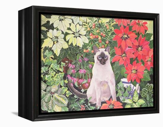 Poinsettias-Hilary Jones-Framed Premier Image Canvas