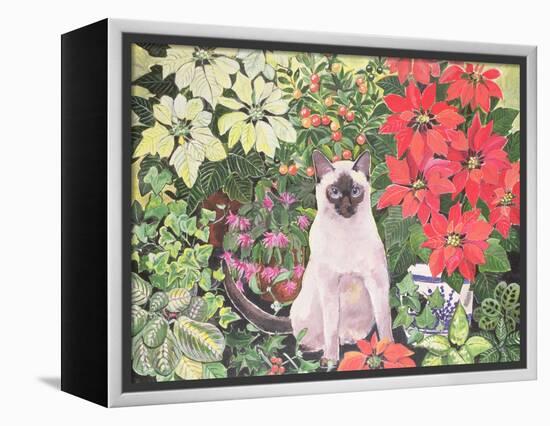 Poinsettias-Hilary Jones-Framed Premier Image Canvas