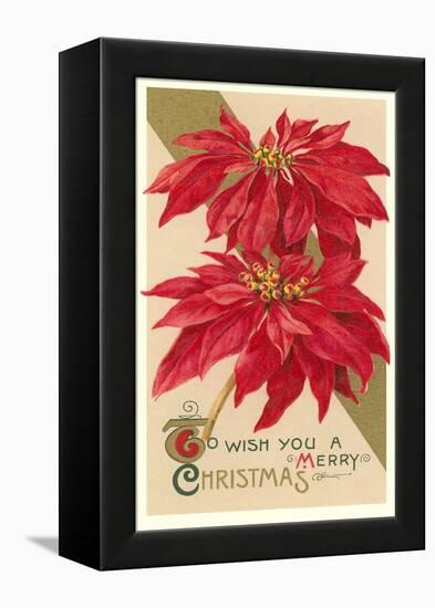 Poinsettias-null-Framed Stretched Canvas
