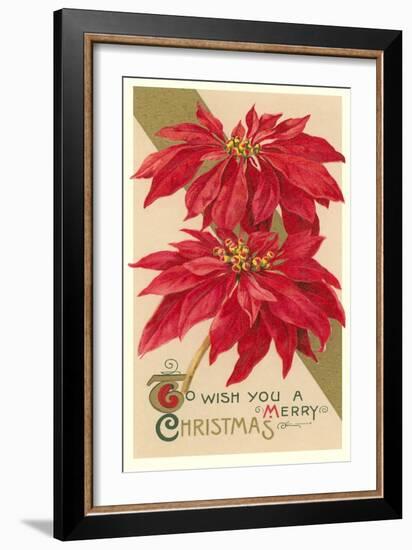 Poinsettias-null-Framed Art Print