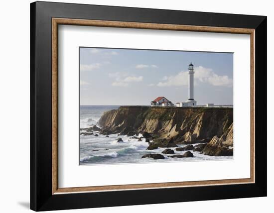 Point Arena Lighthouse and Museum, Arena Rock Marine Natural Preserve, California, Usa-Rainer Mirau-Framed Photographic Print