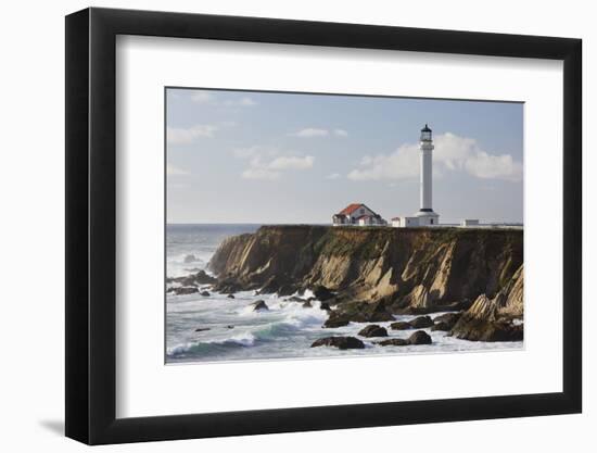 Point Arena Lighthouse and Museum, Arena Rock Marine Natural Preserve, California, Usa-Rainer Mirau-Framed Photographic Print