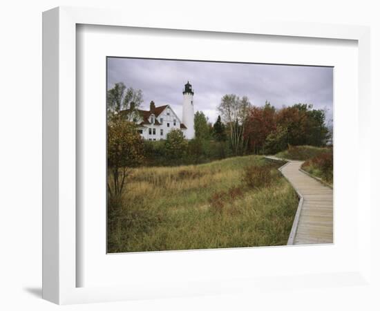 Point Iroquois Lighthouse, Lake Superior, Michigan, USA-Michael Snell-Framed Photographic Print