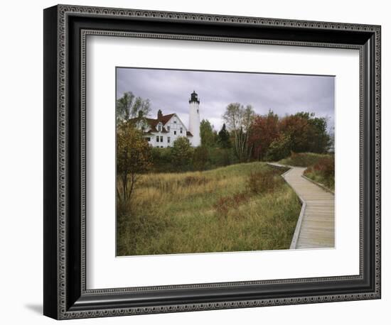 Point Iroquois Lighthouse, Lake Superior, Michigan, USA-Michael Snell-Framed Photographic Print