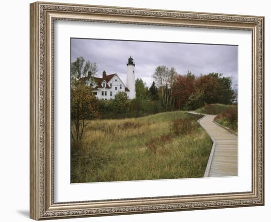 Point Iroquois Lighthouse, Lake Superior, Michigan, USA-Michael Snell-Framed Photographic Print