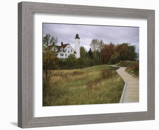 Point Iroquois Lighthouse, Lake Superior, Michigan, USA-Michael Snell-Framed Photographic Print