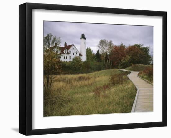 Point Iroquois Lighthouse, Lake Superior, Michigan, USA-Michael Snell-Framed Photographic Print