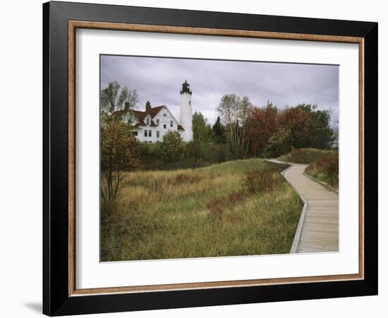 Point Iroquois Lighthouse, Lake Superior, Michigan, USA-Michael Snell-Framed Photographic Print