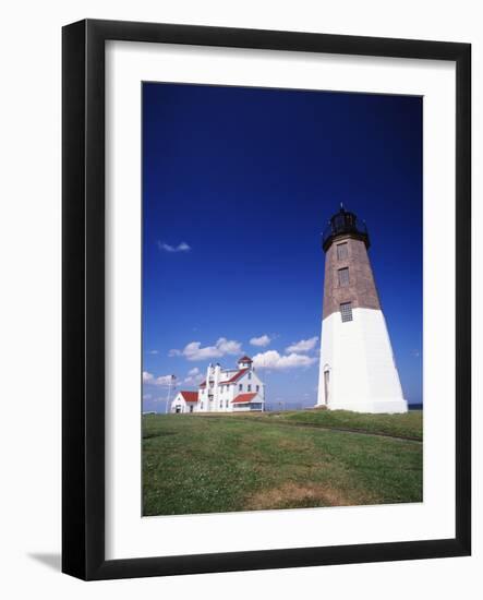 Point Judith Lighthouse, Rhode Island, USA-Walter Bibikow-Framed Photographic Print