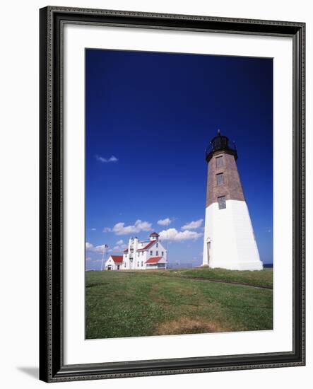 Point Judith Lighthouse, Rhode Island, USA-Walter Bibikow-Framed Photographic Print