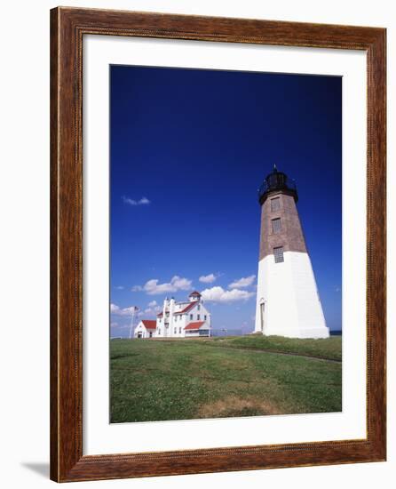 Point Judith Lighthouse, Rhode Island, USA-Walter Bibikow-Framed Photographic Print