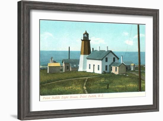 Point Judith Lighthouse, Rhode Island-null-Framed Art Print