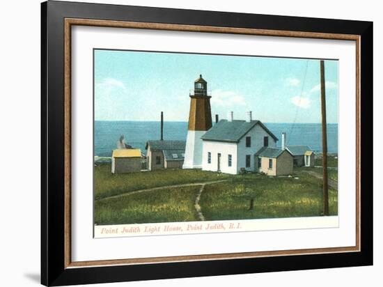 Point Judith Lighthouse, Rhode Island-null-Framed Art Print