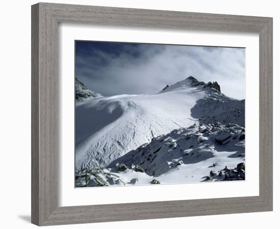 Point Lenana and Lewis Glacier, from Top Hut, Mount Kenya, UNESCO World Heritage Site, Kenya-Jack Jackson-Framed Photographic Print