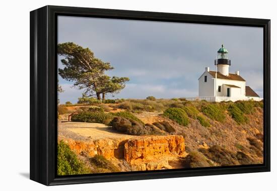 Point Loma Lighthouse in Cabrillo National Park, San Diego-sborisov-Framed Premier Image Canvas