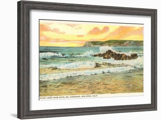 Point Loma Surf, San Diego, California-null-Framed Art Print