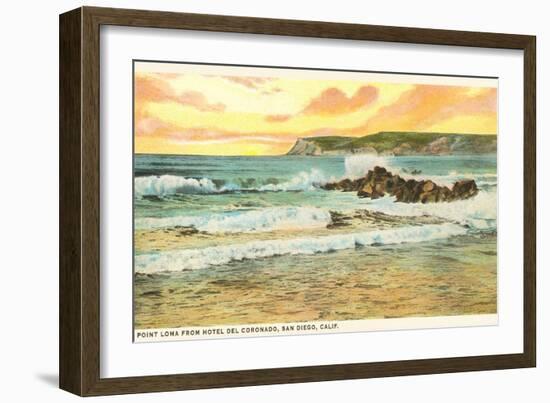 Point Loma Surf, San Diego, California-null-Framed Art Print