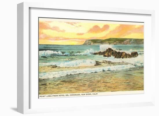 Point Loma Surf, San Diego, California-null-Framed Art Print