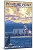 Point No Point Lighthouse - Hansville, WA-Lantern Press-Mounted Art Print