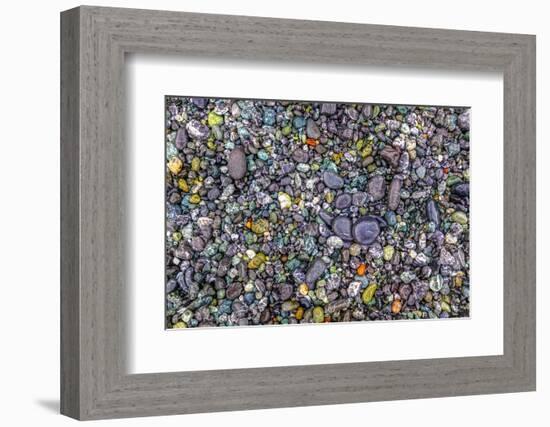 Point of the Arches, Washington, USA. Pebbles and rocks on the beach.-Stuart Westmorland-Framed Photographic Print