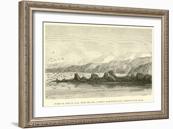 Point or Spit of Ilay, from the Sea, Looking East-North-East; Distance Four Miles-Édouard Riou-Framed Giclee Print