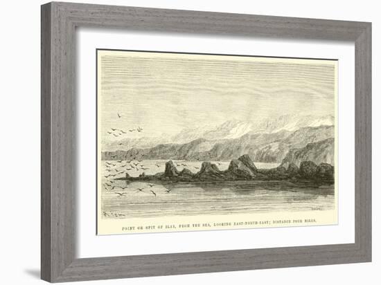 Point or Spit of Ilay, from the Sea, Looking East-North-East; Distance Four Miles-Édouard Riou-Framed Giclee Print