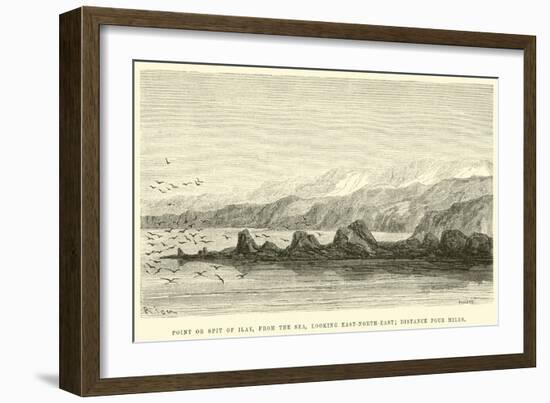 Point or Spit of Ilay, from the Sea, Looking East-North-East; Distance Four Miles-Édouard Riou-Framed Giclee Print