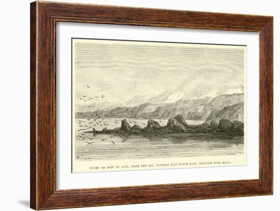 Point or Spit of Ilay, from the Sea, Looking East-North-East; Distance Four Miles-Édouard Riou-Framed Giclee Print