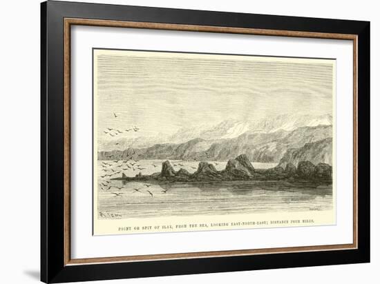 Point or Spit of Ilay, from the Sea, Looking East-North-East; Distance Four Miles-Édouard Riou-Framed Giclee Print