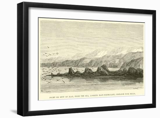 Point or Spit of Ilay, from the Sea, Looking East-North-East; Distance Four Miles-Édouard Riou-Framed Giclee Print