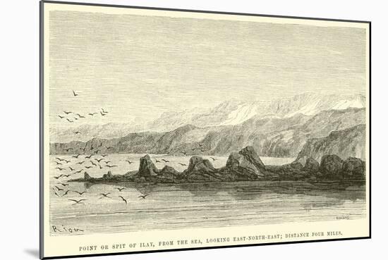 Point or Spit of Ilay, from the Sea, Looking East-North-East; Distance Four Miles-Édouard Riou-Mounted Giclee Print