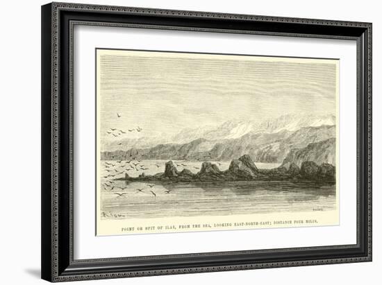 Point or Spit of Ilay, from the Sea, Looking East-North-East; Distance Four Miles-Édouard Riou-Framed Giclee Print
