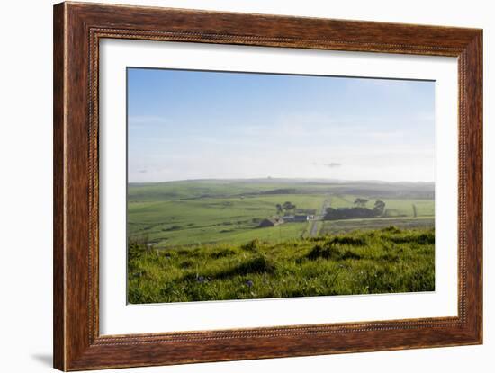 Point Reyes Farm Overview With Surrounding Land In California-Shea Evans-Framed Photographic Print