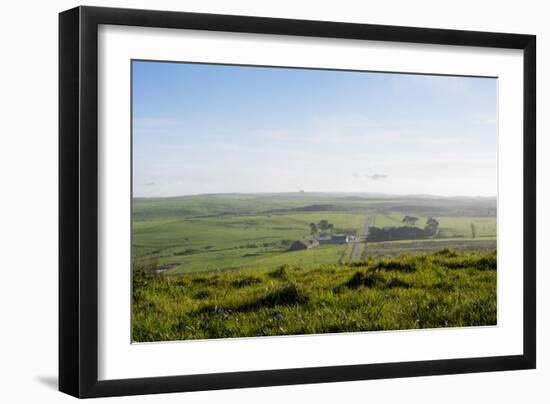 Point Reyes Farm Overview With Surrounding Land In California-Shea Evans-Framed Photographic Print