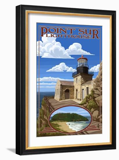 Point Sur Lighthouse - Big Sur Coast, California-Lantern Press-Framed Art Print