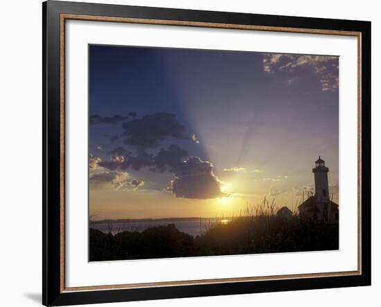 Point Wilson Lighthouse at Sunrise, Washington, USA-Stuart Westmoreland-Framed Photographic Print