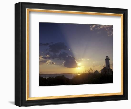 Point Wilson Lighthouse at Sunrise, Washington, USA-Stuart Westmoreland-Framed Photographic Print