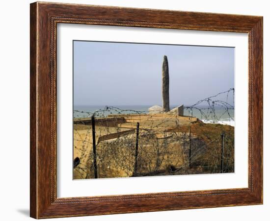 Pointe Du Hoc, Site of D-Day Landings in June 1944 During Second World War, Omaha Beach, France-David Hughes-Framed Photographic Print