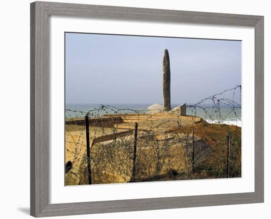 Pointe Du Hoc, Site of D-Day Landings in June 1944 During Second World War, Omaha Beach, France-David Hughes-Framed Photographic Print