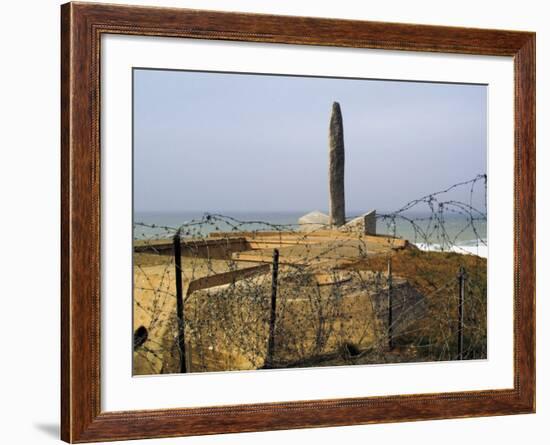 Pointe Du Hoc, Site of D-Day Landings in June 1944 During Second World War, Omaha Beach, France-David Hughes-Framed Photographic Print