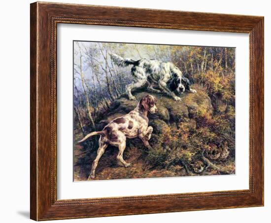 Pointer, Setter and Grouse-Edmund Henry Osthaus-Framed Giclee Print