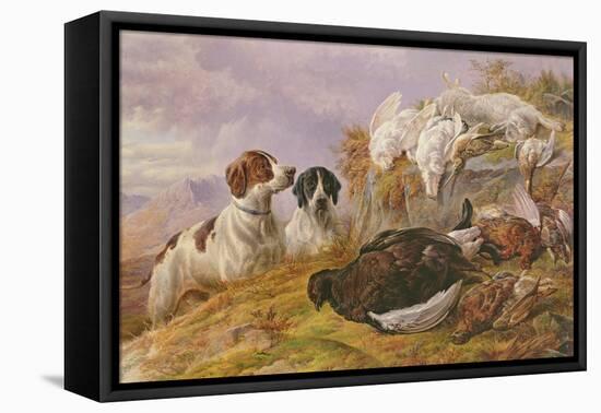 Pointers by the Day's Bag-Charles Jones-Framed Premier Image Canvas