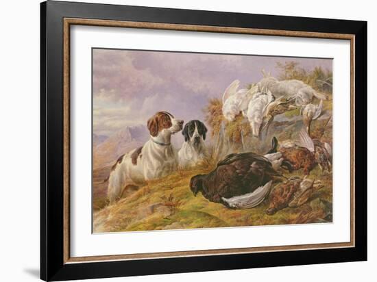 Pointers by the Day's Bag-Charles Jones-Framed Giclee Print