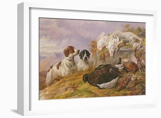 Pointers by the Day's Bag-Charles Jones-Framed Giclee Print