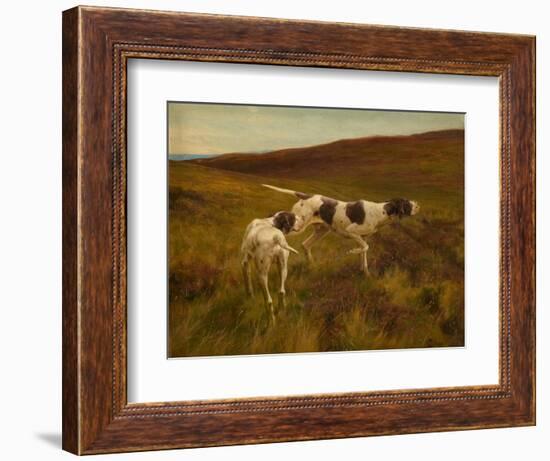 Pointers in a Landscape (Oil on Canvas)-Thomas Blinks-Framed Giclee Print