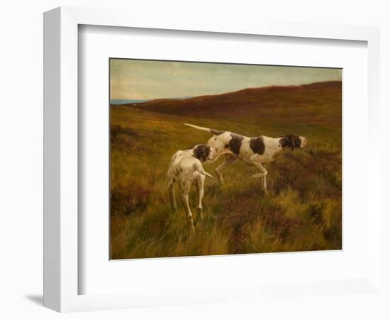 Pointers in a Landscape (Oil on Canvas)-Thomas Blinks-Framed Giclee Print