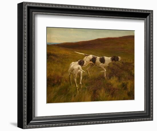 Pointers in a Landscape (Oil on Canvas)-Thomas Blinks-Framed Giclee Print