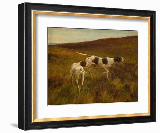 Pointers in a Landscape (Oil on Canvas)-Thomas Blinks-Framed Giclee Print