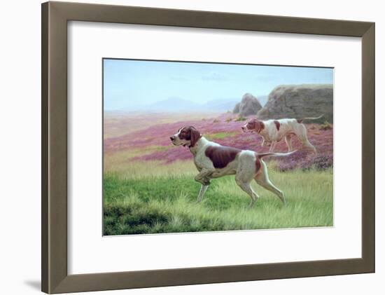 Pointers in a Landscape-Harrington Bird-Framed Giclee Print