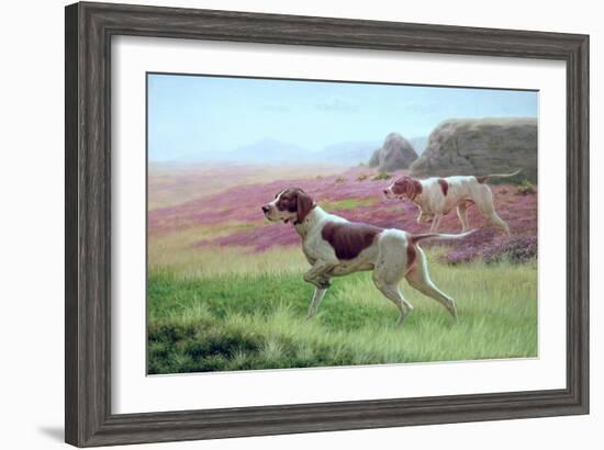 Pointers in a Landscape-Harrington Bird-Framed Giclee Print